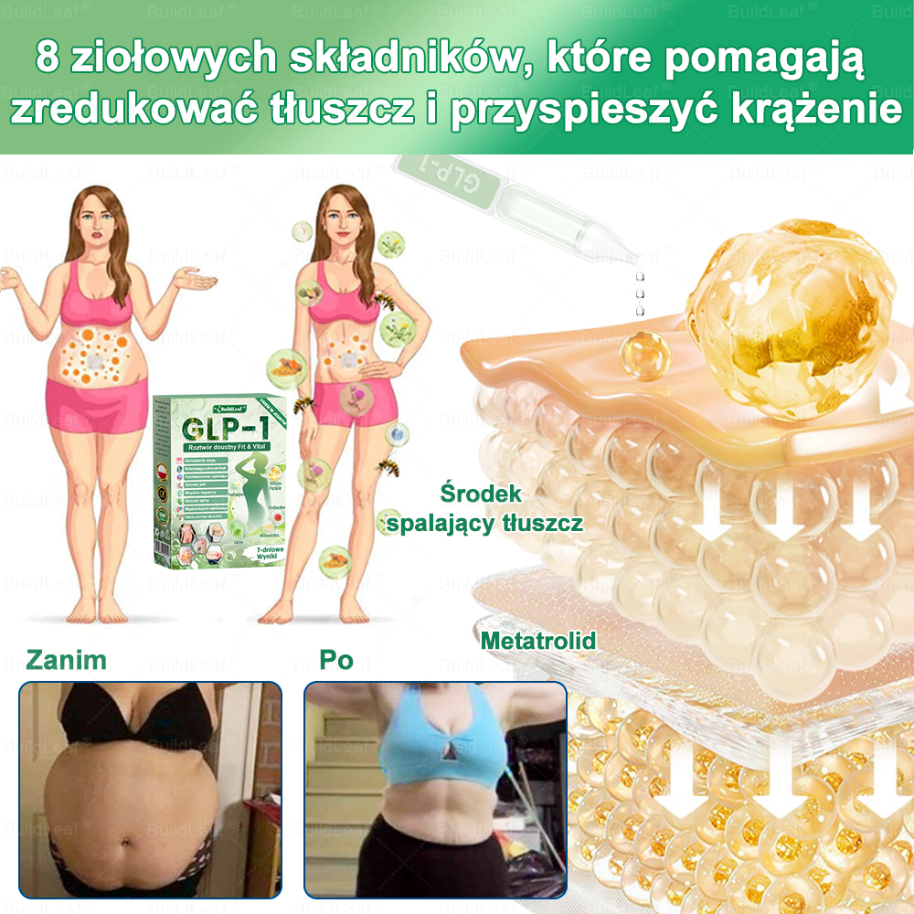 🍃Oficjalny sklep Polska | 🍃BuildLeaf® GLP-1 8-w-1 Fit & Vital Rozwiązanie (Jednorazowe dziennie, widoczne zmiany w ciągu 7 dni) ✅ Otyłość, zdrowie sercowo-naczyniowe, cukrzyca, bezdech senny, zdrowie jelit, problemy ze stawami i inne.