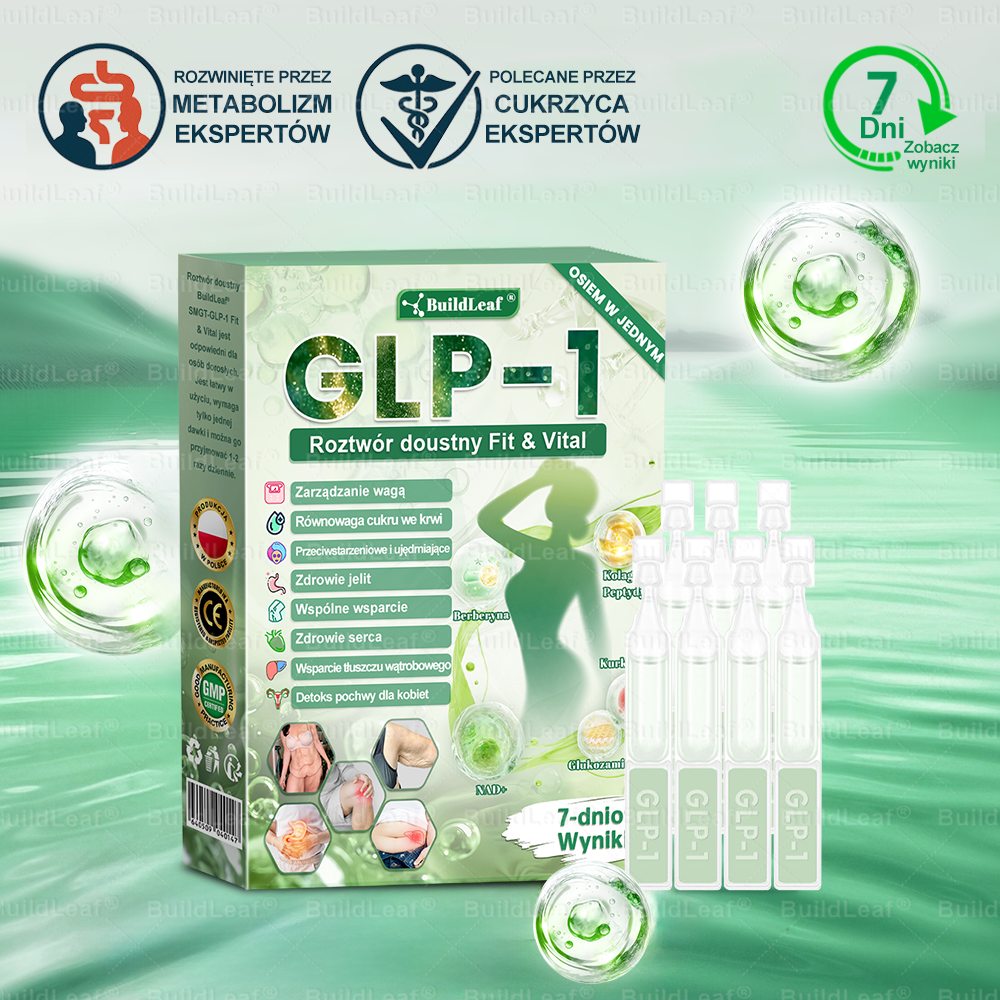 🍃Oficjalny sklep Polska | 🍃BuildLeaf® GLP-1 8-w-1 Fit & Vital Rozwiązanie (Jednorazowe dziennie, widoczne zmiany w ciągu 7 dni) ✅ Otyłość, zdrowie sercowo-naczyniowe, cukrzyca, bezdech senny, zdrowie jelit, problemy ze stawami i inne.