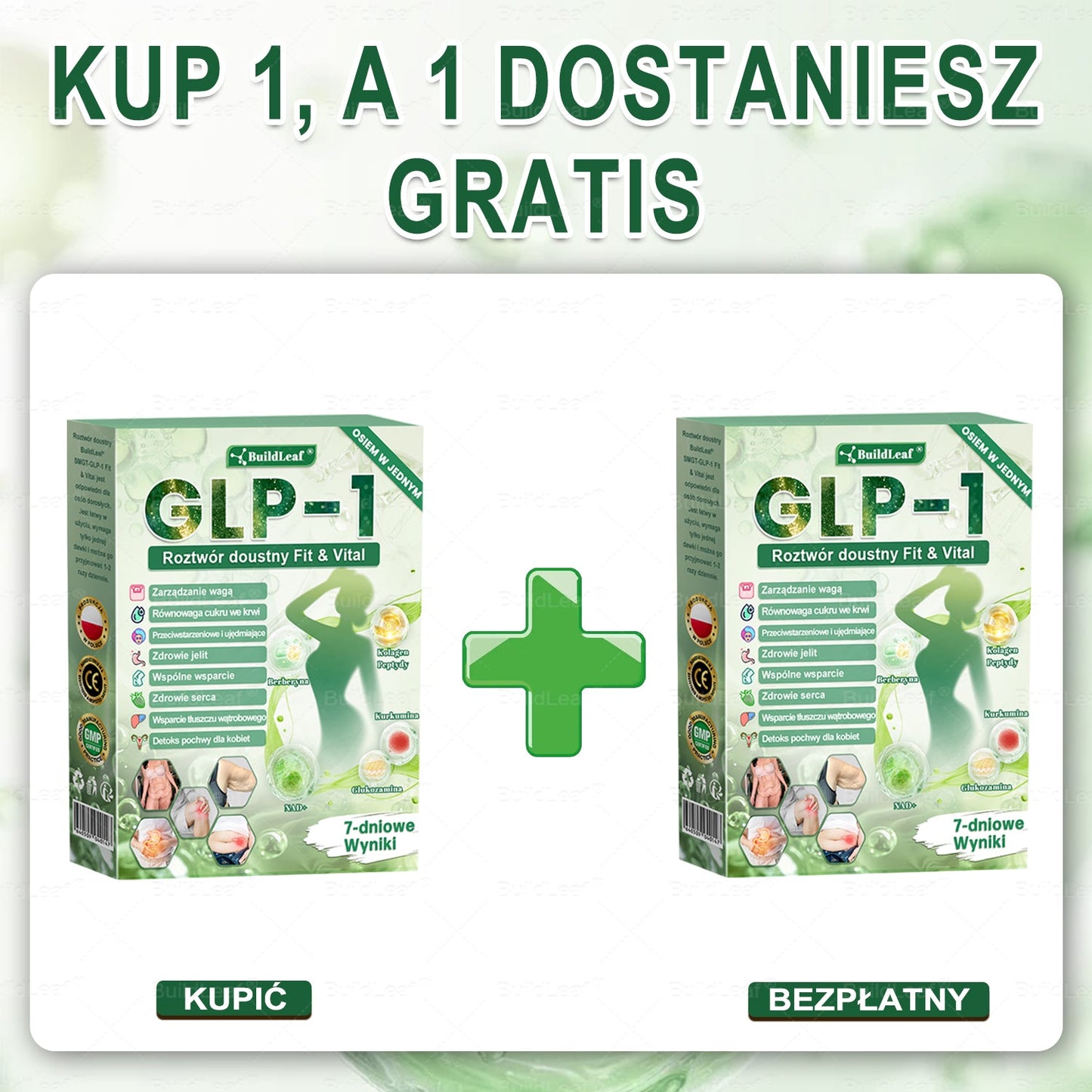 🍃Oficjalny sklep Polska | 🍃BuildLeaf® GLP-1 8-w-1 Fit & Vital Rozwiązanie (Jednorazowe dziennie, widoczne zmiany w ciągu 7 dni) ✅ Otyłość, zdrowie sercowo-naczyniowe, cukrzyca, bezdech senny, zdrowie jelit, problemy ze stawami i inne.