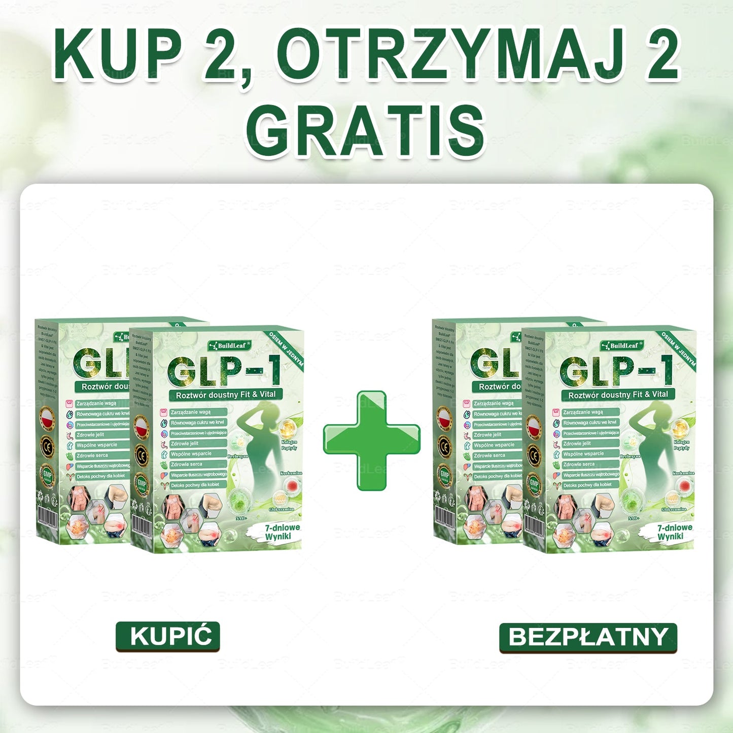 🍃Oficjalny sklep Polska | 🍃BuildLeaf® GLP-1 8-w-1 Fit & Vital Rozwiązanie (Jednorazowe dziennie, widoczne zmiany w ciągu 7 dni) ✅ Otyłość, zdrowie sercowo-naczyniowe, cukrzyca, bezdech senny, zdrowie jelit, problemy ze stawami i inne.