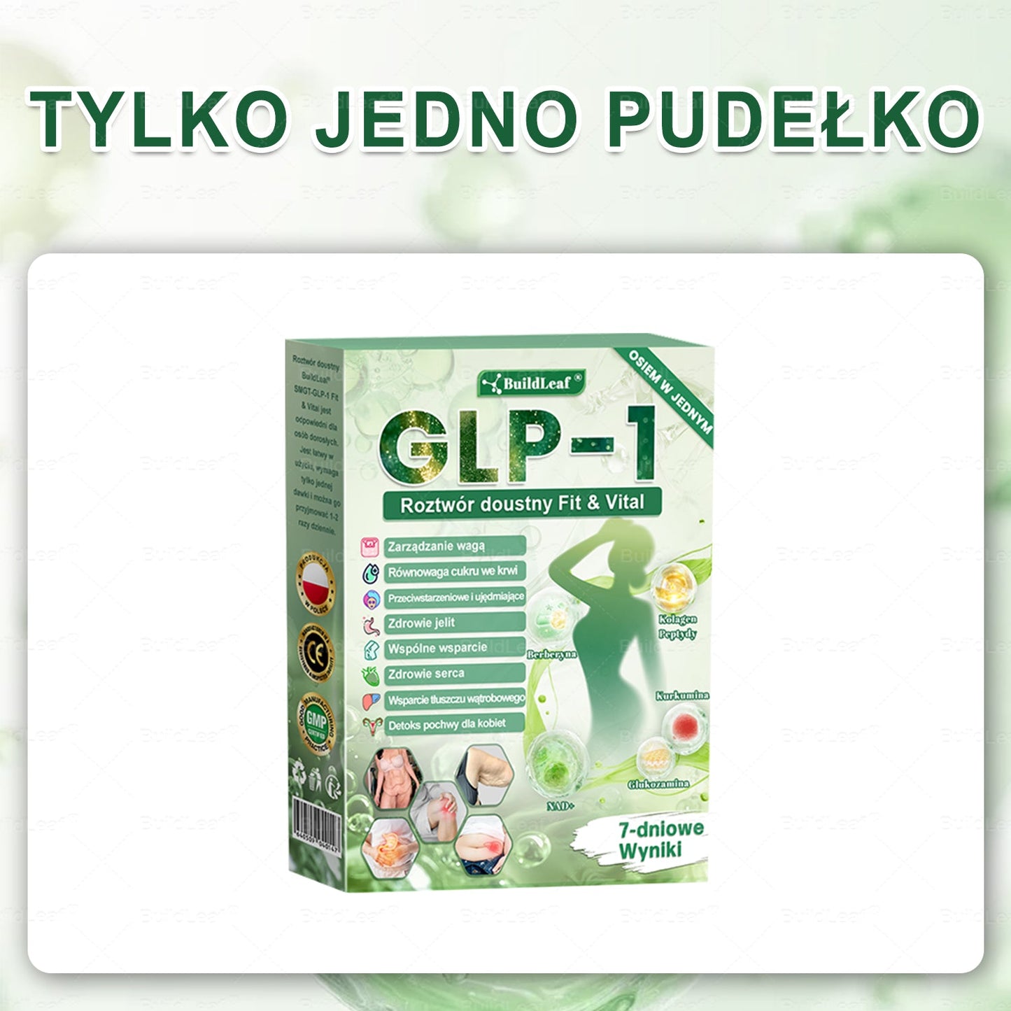 🍃Oficjalny sklep Polska | 🍃BuildLeaf® GLP-1 8-w-1 Fit & Vital Rozwiązanie (Jednorazowe dziennie, widoczne zmiany w ciągu 7 dni) ✅ Otyłość, zdrowie sercowo-naczyniowe, cukrzyca, bezdech senny, zdrowie jelit, problemy ze stawami i inne.